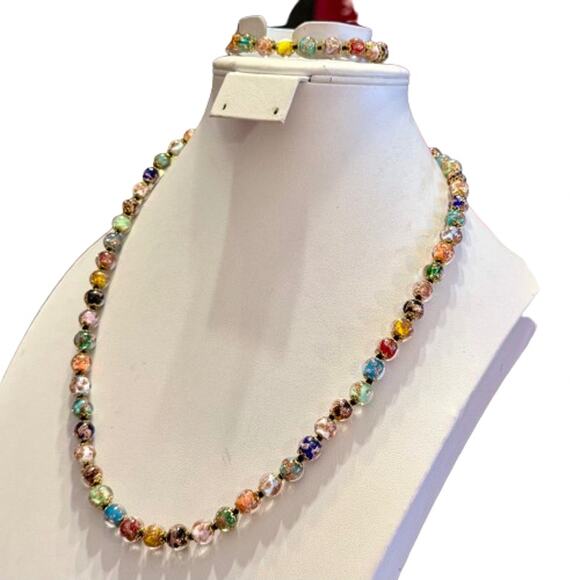Venetian Cornaro Murano Glass Beaded Necklace & Bracelet Set - Picture 10 of 10